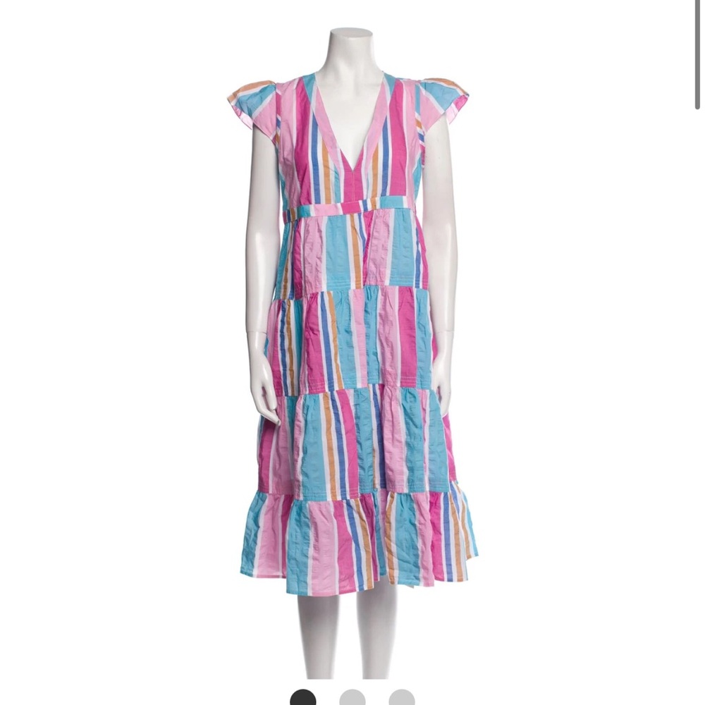 Lem lem multi color light cotton summer midi dress